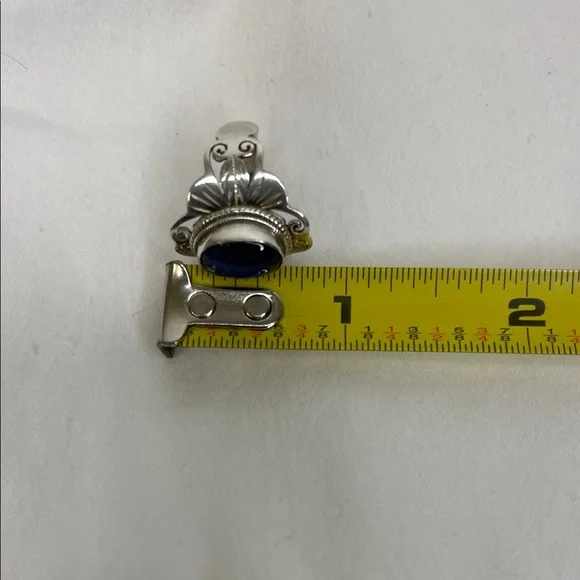 Sterling Silver and Blue Women's Ring Size 6.5 EUC - Picture 10 of 11